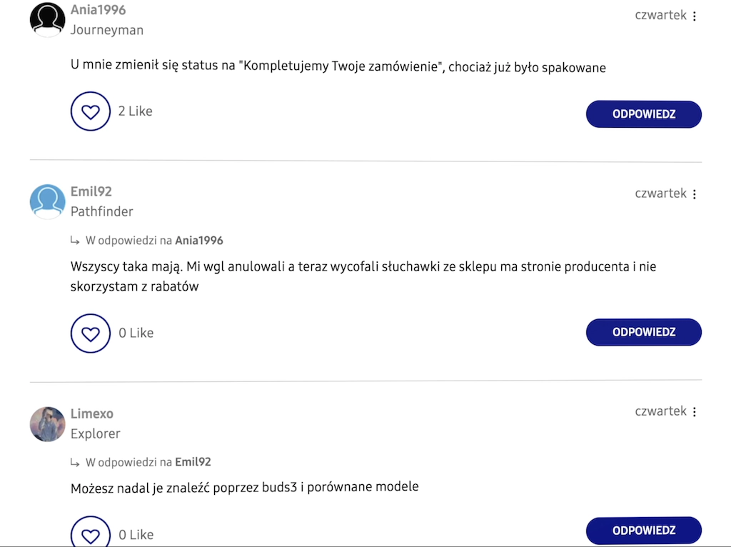 Samsung Galaxy Buds 3 Pro producent zawiesza dostawę